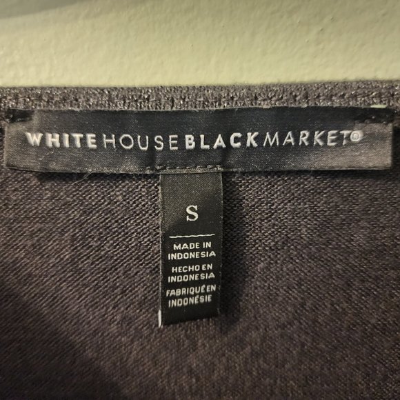 WHBM Draped Metallic-Knit Top, Size S, EUC - Picture 5 of 7